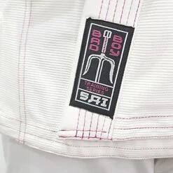 Bad Boy SAI Training Women BJJ Gi Bianco-Rosa -Eleganza Atletica Negozio bad boy sai training women bjj gi white pink 6