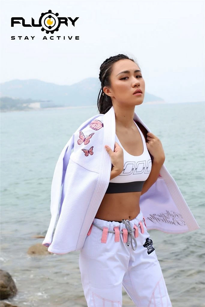 Fluory BJJF26 Butterfly BJJ GI Bianco 6 Fluory BJJF26 Butterfly BJJ GI Bianco - immagine 4