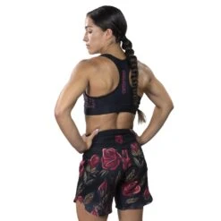 KOARENA Roses Fight Shorts Woman Nero -Eleganza Atletica Negozio koarena roses fight shorts woman black 3