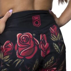 KOARENA Roses Fight Shorts Woman Nero -Eleganza Atletica Negozio koarena roses fight shorts woman black 4