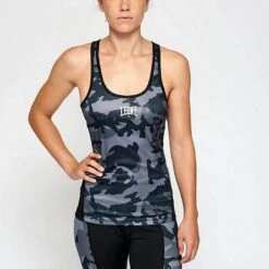 Leone 1947 Camo Top Tank Grigio-Camo