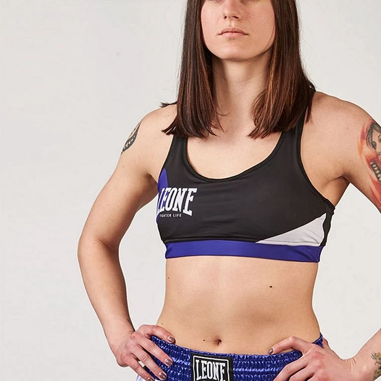 Leone 1947 Fighter Life Woman Sports Bra Nero-Viola 4 Leone 1947 Fighter Life Woman Sports Bra Nero-Viola - immagine 2