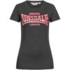 Lonsdale Tulse Womens T-shirt Grigio-Rosa -Eleganza Atletica Negozio lonsdale tulse womens t shirt grey pink 1