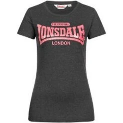 Lonsdale Tulse Womens T-shirt Grigio-Rosa
