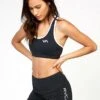 RVCA VA Takedown Sports Bra Nero-Bianco -Eleganza Atletica Negozio rvca va takedown sports bra black white 1