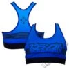 Scramble Sports Bra Blu-Nero -Eleganza Atletica Negozio scramble sports bra blue black 1