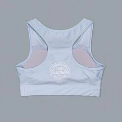 Scramble Verano Sports Bra Celeste -Eleganza Atletica Negozio scramble verano sports bra light blue 3