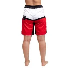Tatami Ladies Super Grappling Shorts Bianco-Rosso -Eleganza Atletica Negozio tatami ladies super grappling shorts white red 3