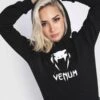 Venum Classic Hoodie - For Women - Nero -Eleganza Atletica Negozio venum classic hoodie for women black 1