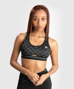 Venum Monogram Sports Bra Nero-Rosa -Eleganza Atletica Negozio venum monogram sports bra black pink 3
