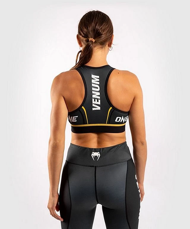 Venum ONE FC Impact Sport Bra Grigio-Giallo 4 Venum ONE FC Impact Sport Bra Grigio-Giallo - immagine 2