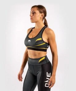 Venum ONE FC Impact Sport Bra Grigio-Giallo 11 Venum ONE FC Impact Sport Bra Grigio-Giallo -Eleganza Atletica Negozio venum one fc impact sport bra grey yellow 3