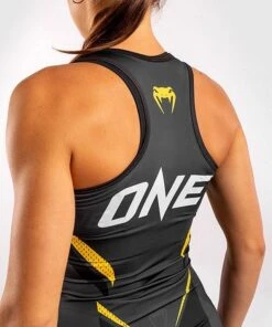 Venum ONE FC Impact Women Tank Top Grigio-Giallo -Eleganza Atletica Negozio venum one fc impact women tank top grey yellow 5