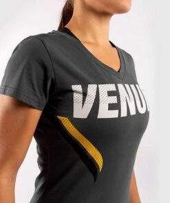 Venum ONE FC Impact Women Tshirt Grigio-Giallo -Eleganza Atletica Negozio venum one fc impact women tshirt grey yellow 4