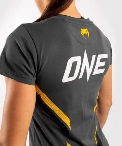 Venum ONE FC Impact Women Tshirt Grigio-Giallo -Eleganza Atletica Negozio venum one fc impact women tshirt grey yellow 5