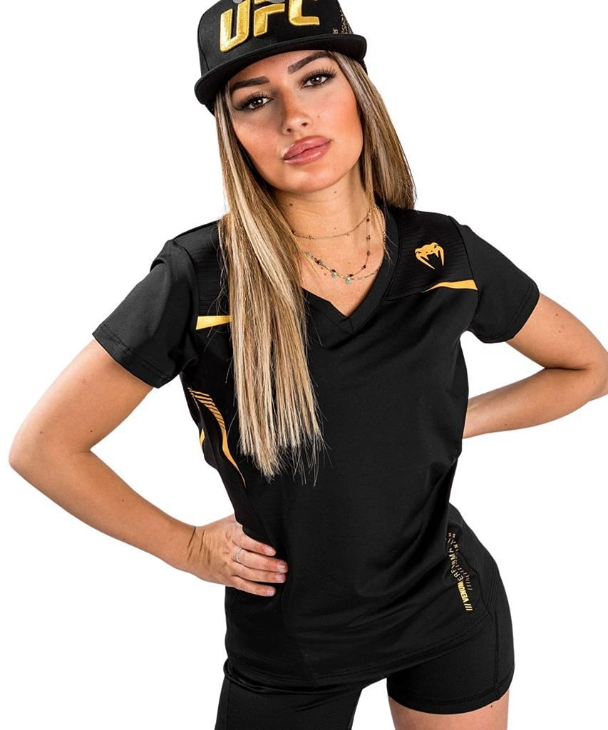 Venum Tempest 2.0 Women’s Dry Tech T-shirt Nero-Oro 3 Venum Tempest 2.0 Women’s Dry Tech T-shirt Nero-Oro