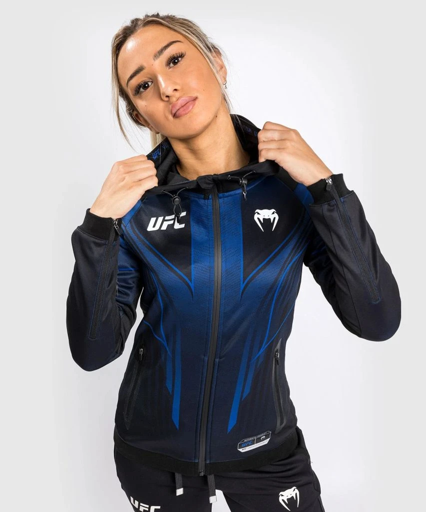 Venum Ufc Authentic Fight Night 2.0 Kit Womens Walkout Hoodie Blu-Nero 3 Venum Ufc Authentic Fight Night 2.0 Kit Womens Walkout Hoodie Blu-Nero