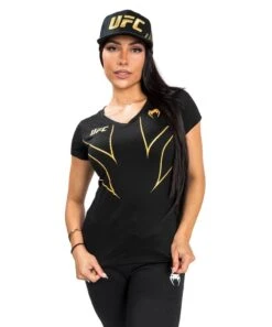 Venum UFC Fight Night 2.0 Replica Womens T-shirt Nero-Oro