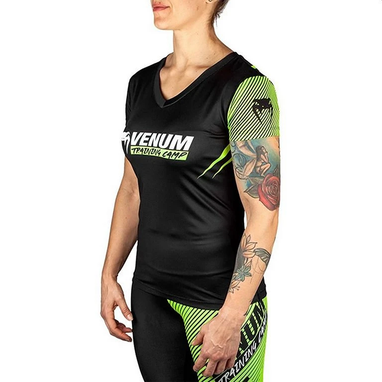 Venum Training Camp 2.0 Women T-shirt Nero-Giallo 4 Venum Training Camp 2.0 Women T-shirt Nero-Giallo - immagine 2